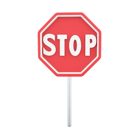 Stop Board  3D Icon