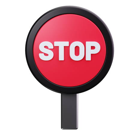 Stop Board  3D Icon