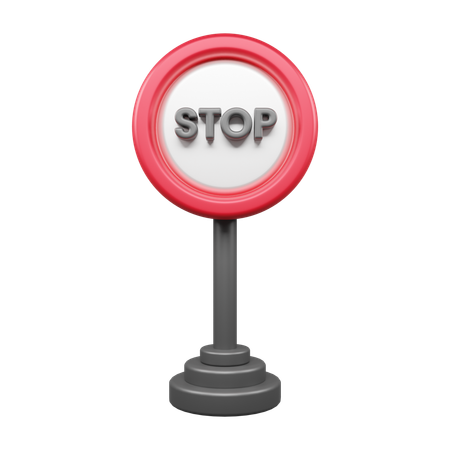 Stop Board  3D Icon