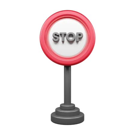 Stop Board  3D Icon