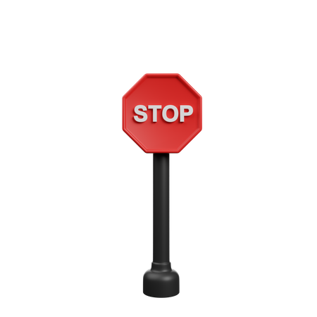 Stop Board  3D Icon