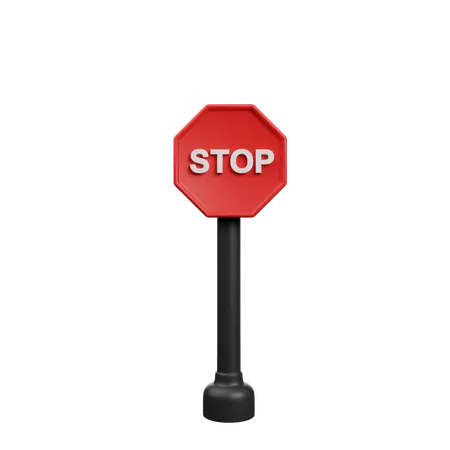 Stop Board  3D Icon