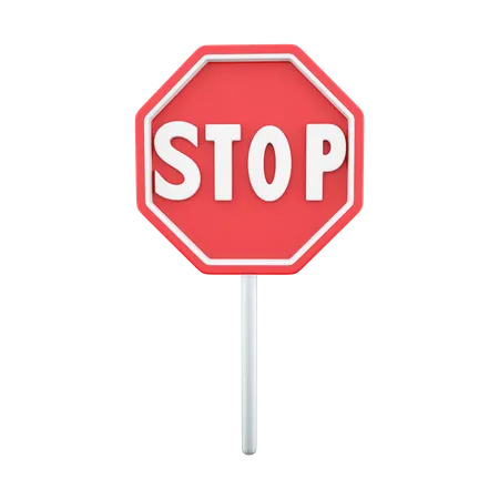 Stop Board 3D Icon