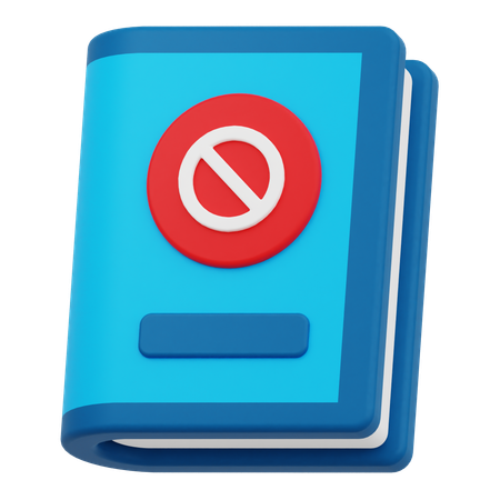 Stop Book  3D Icon