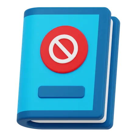 Stop Book  3D Icon