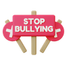 stop bullying 3d logos