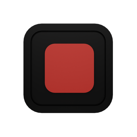 Stop Button  3D Icon