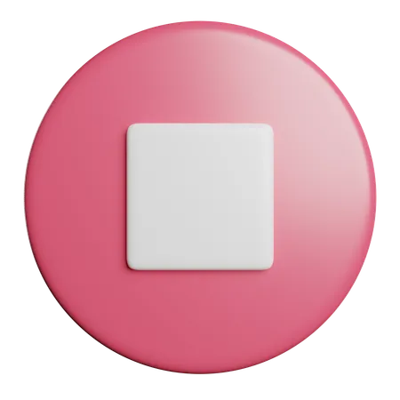 Stop Button  3D Icon