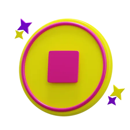 Stop Button  3D Icon