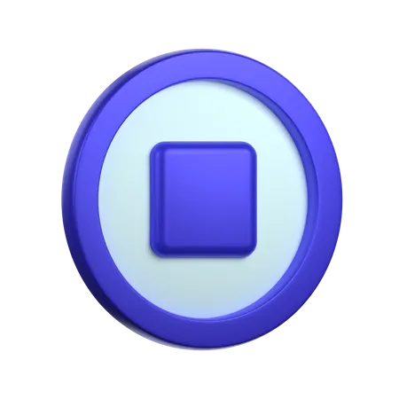 Stop Button  3D Icon