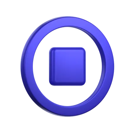 Stop Button  3D Icon