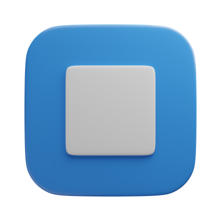 Stop Button  3D Icon
