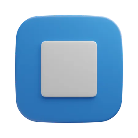 Stop Button  3D Icon