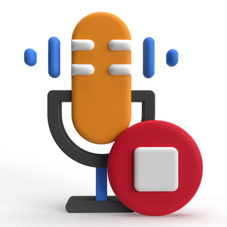 Stop Button  3D Icon