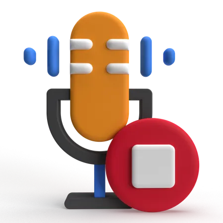 Stop Button  3D Icon