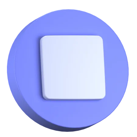 Stop Button  3D Icon