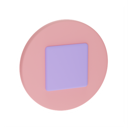Stop Button  3D Icon