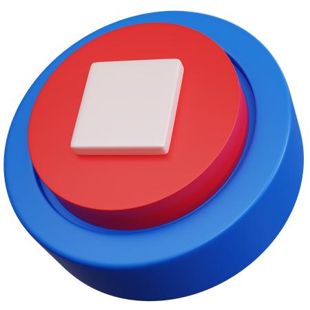 Stop Button  3D Icon