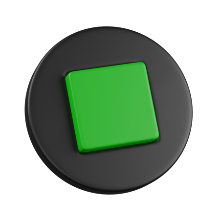 Stop Button  3D Icon