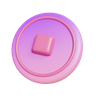 3d stop button logo