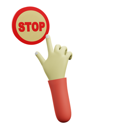 Stop Click  3D Icon