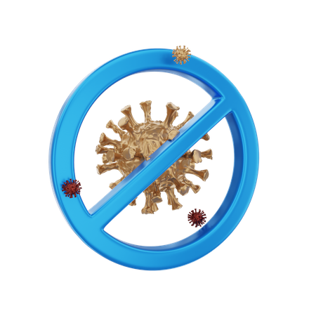 Stop covid-19 virus  3D Illustration