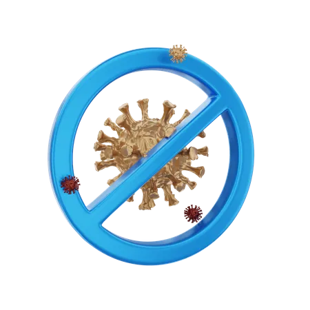 Stop covid-19 virus  3D Illustration