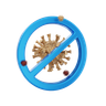 coronavirus banned 3d logo