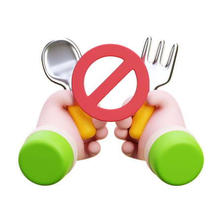 Stop Eating  3D Icon