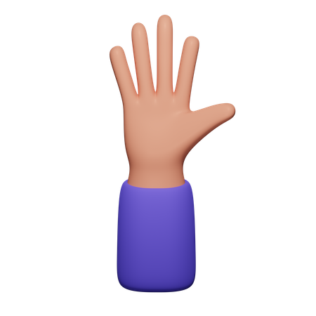 Stop Gesture 3D Icon