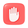 3d stop hand emoji