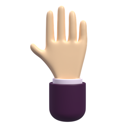 Stop Hand 3D Icon