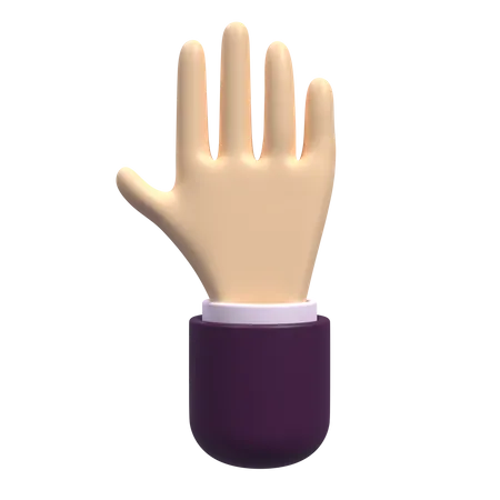 Stop Hand 3D Icon