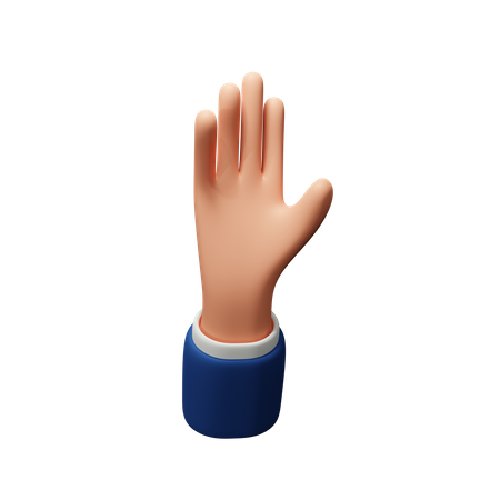 Stop Hand Gesture  3D Icon