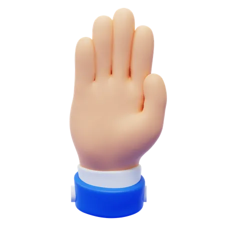 Stop Hand Gesture  3D Icon