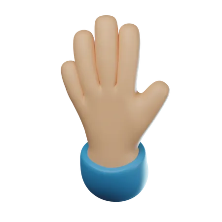 Stop Hand Gesture  3D Icon