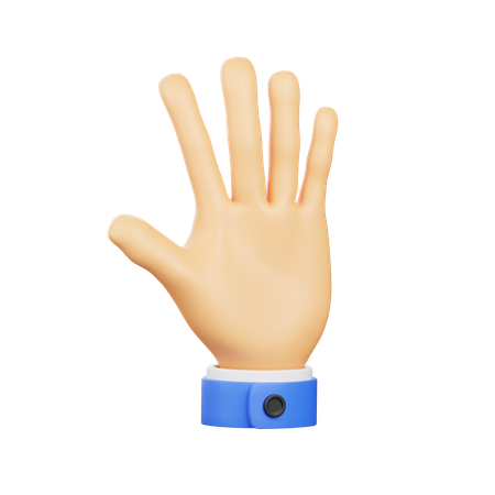 Stop Hand Gesture  3D Icon