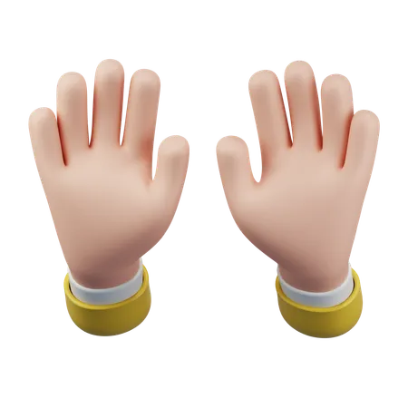 Stop Hand Gesture  3D Icon