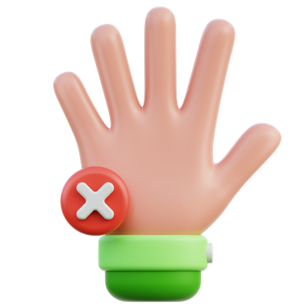 Stop Hand Gesture  3D Icon