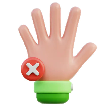 Stop Hand Gesture  3D Icon