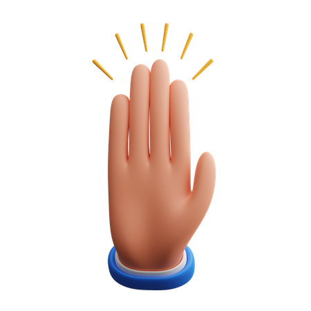 Stop hand gesture  3D Icon