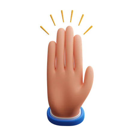 Stop hand gesture  3D Icon