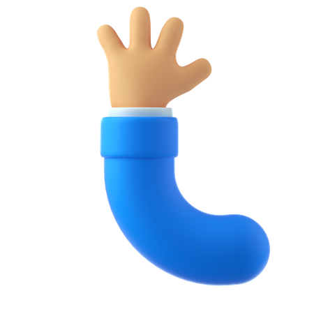 Stop hand gesture  3D Icon