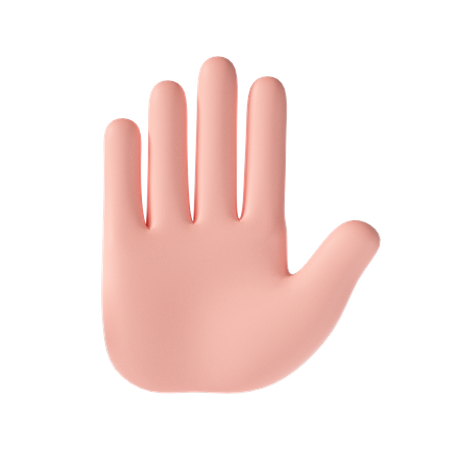 Stop hand gesture  3D Icon