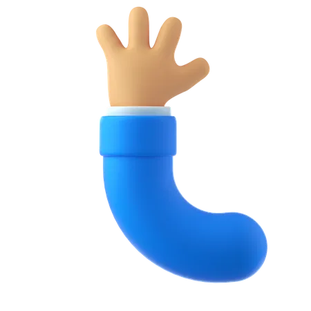 Stop hand gesture  3D Illustration