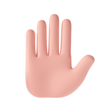 Stop hand gesture 3D Illustration