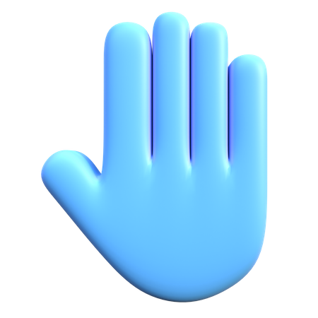 Stop Hand Gesture  3D Icon
