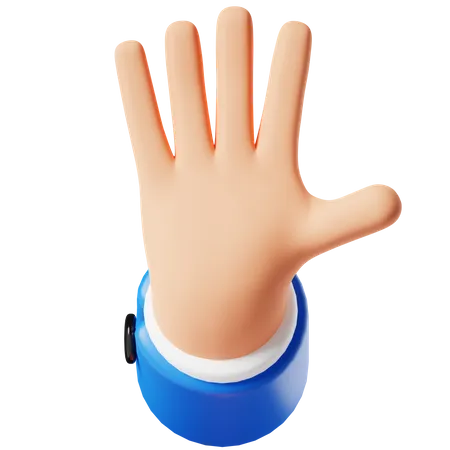 Stop Hand Gesture 3D Icon