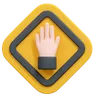 stop hand sign