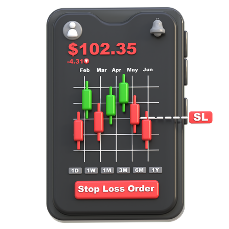 Stop Loss Order  3D Icon